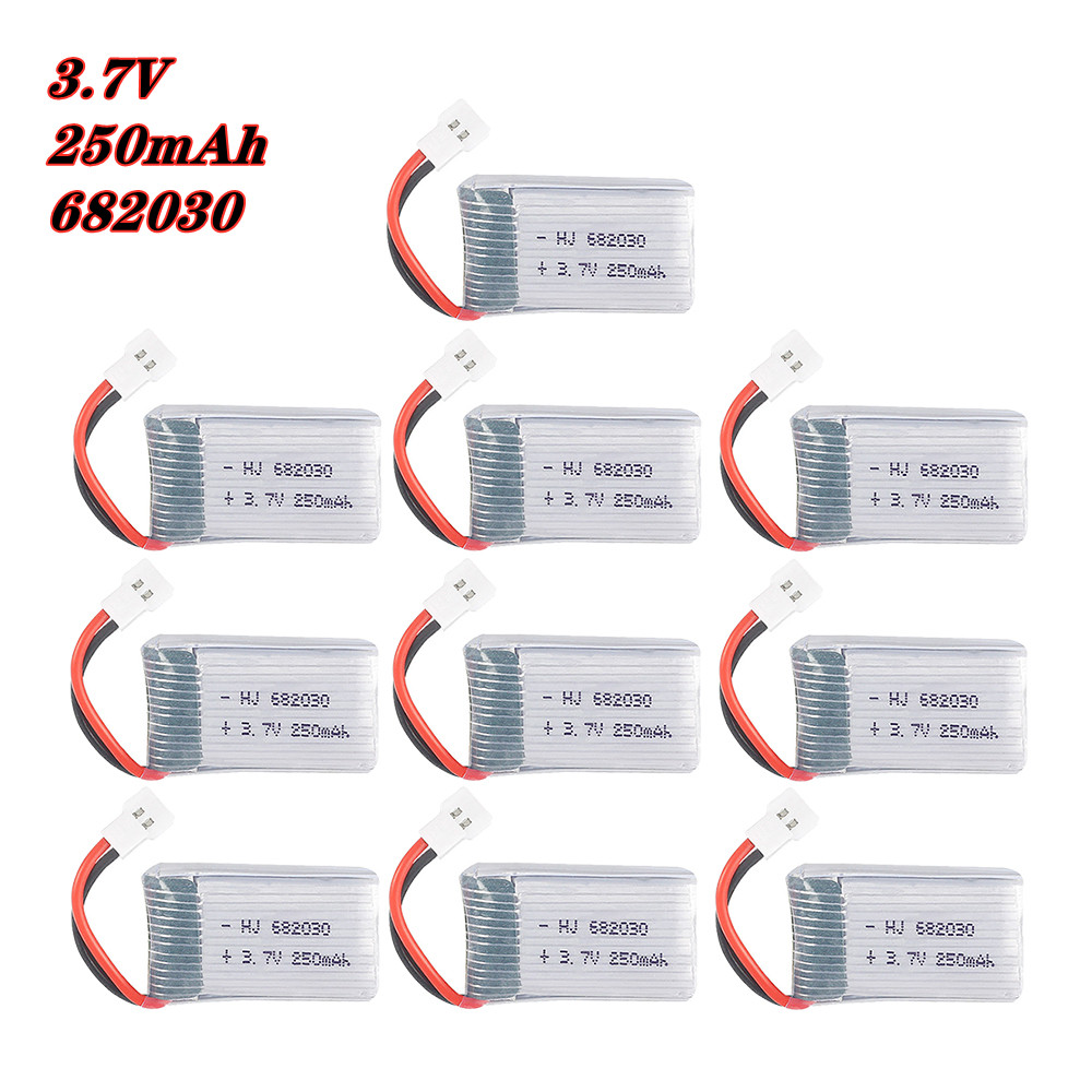 Rc Hobby Parts - 4/5/10 buah baterai Lipo 3.7V 250mAh