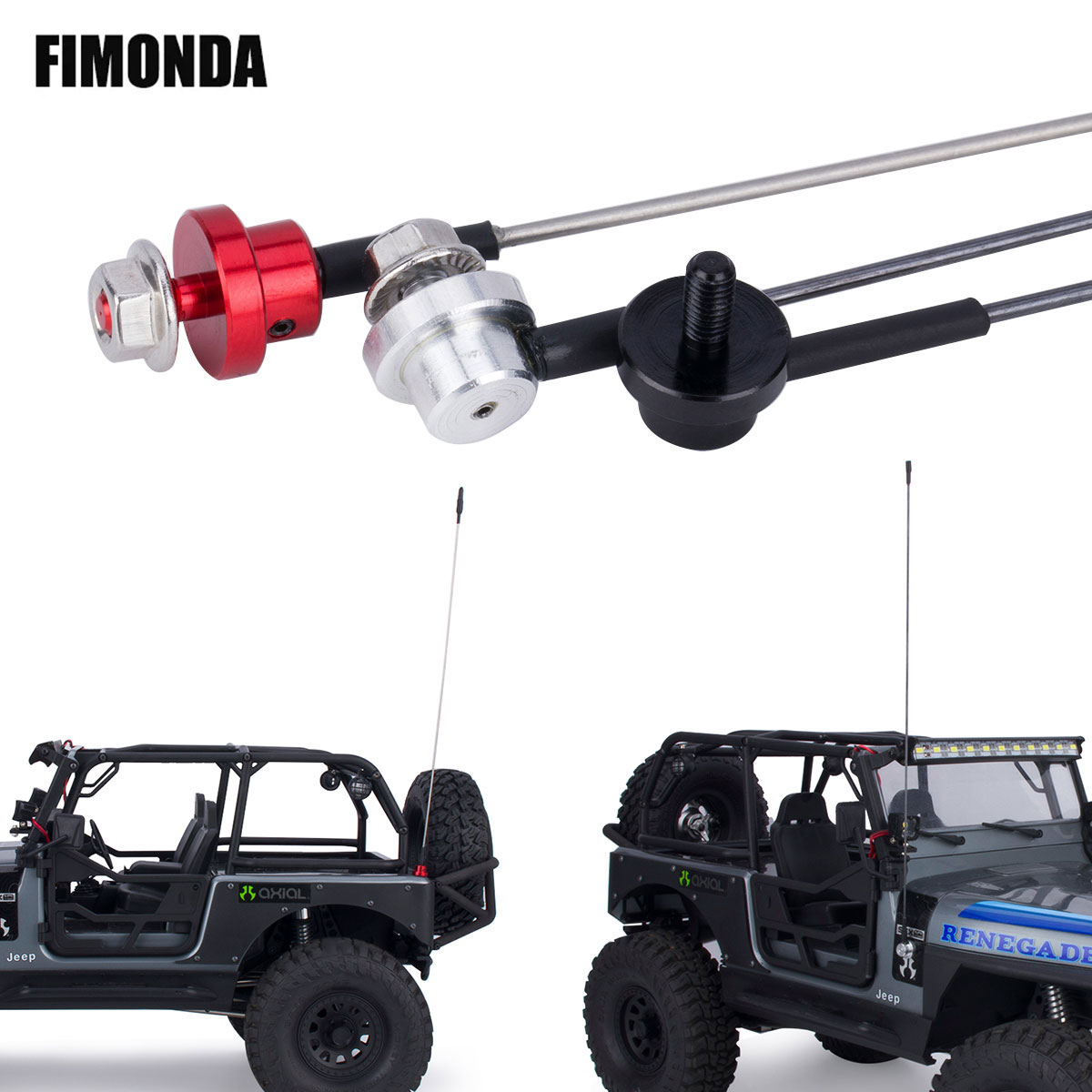 Rc Hobby Zone - 50cm antena simulasi logam dapat disesuaikan
