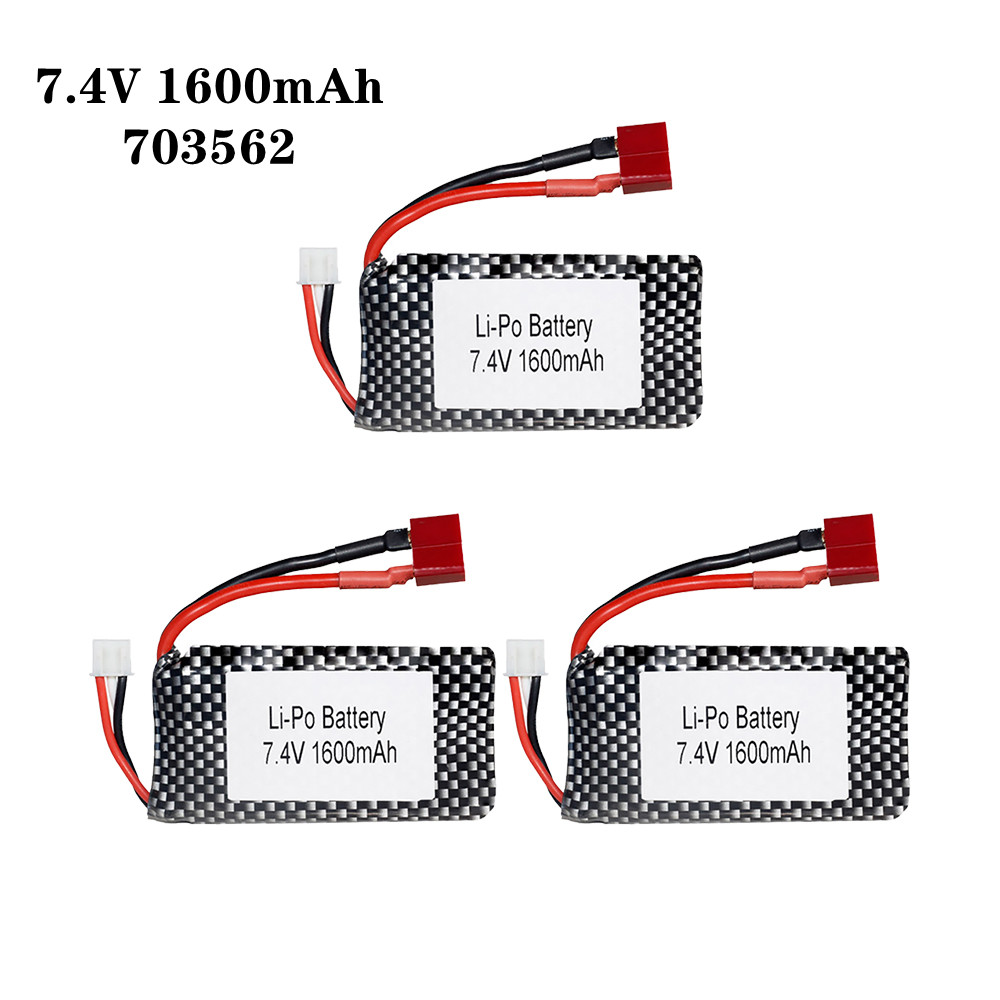 Rc Hobby Parts - 1/2/3 Buah/Lot 7.4V 1600Mah 703562 25C