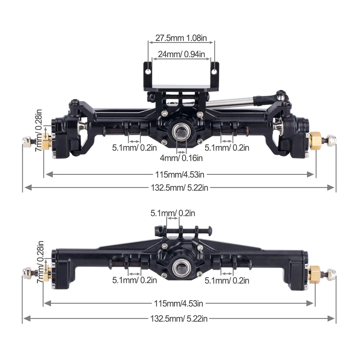 Aluminium CNC Portal Axles + 1 - Rc Hobby Zone ulasan dan harga