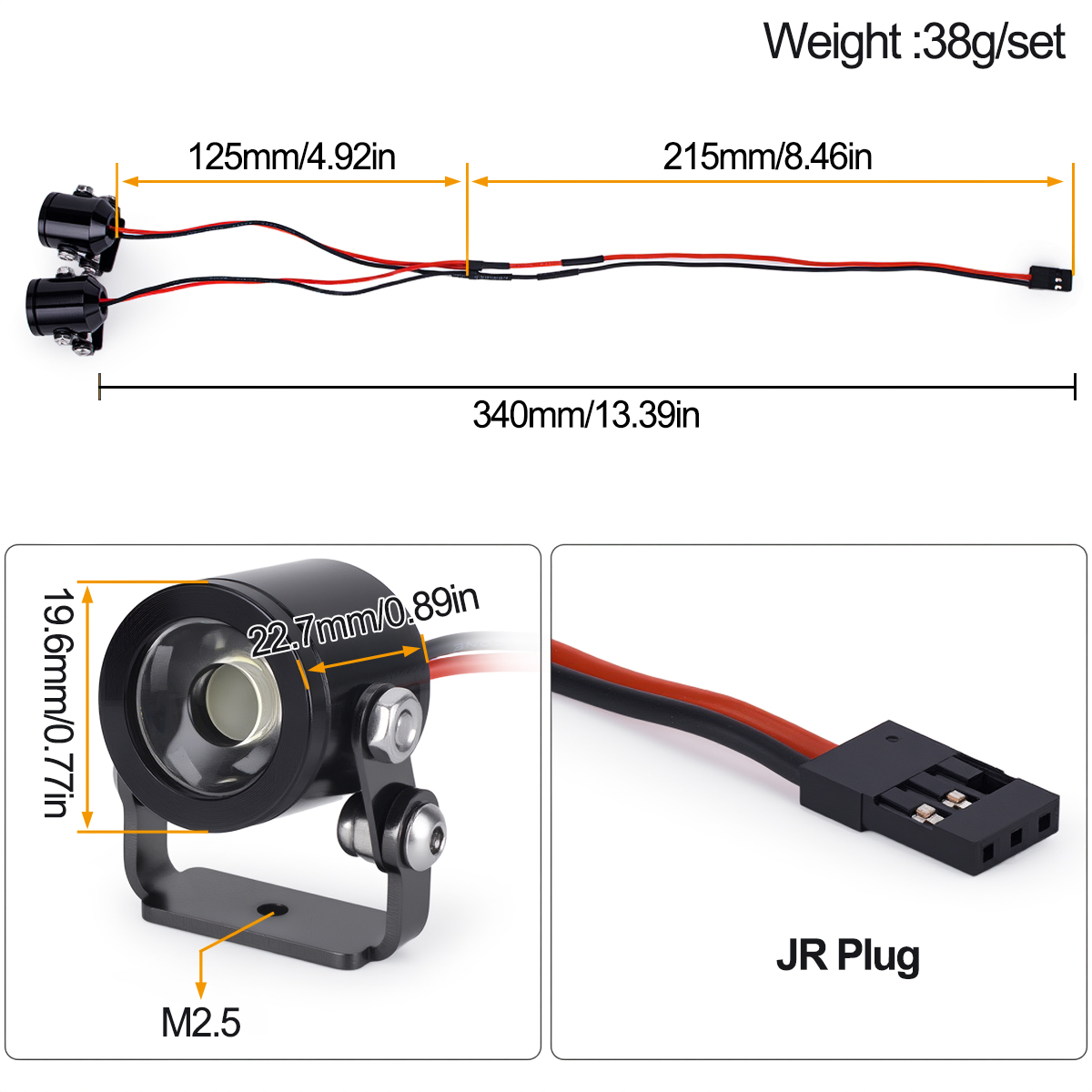 Lampu LED Mobil RC Lampu Sorot - Rc Hobby Wire ulasan dan harga
