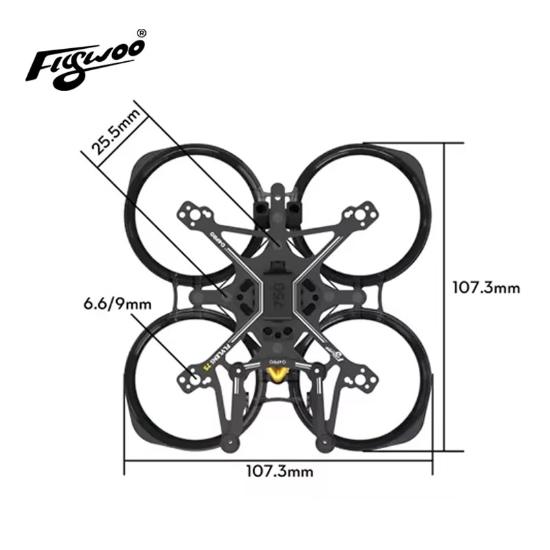 Flywoo Flylens 75 Frame Kit 1. - Fpv Racing Quadcopter ulasan dan harga