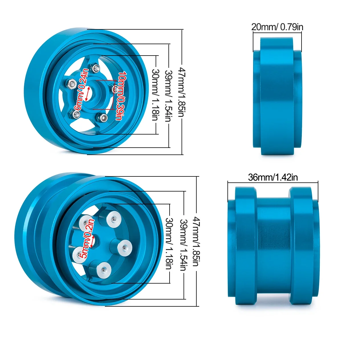 Pelek roda Beadlock depan bela - Wheel Rim Rc ulasan dan harga