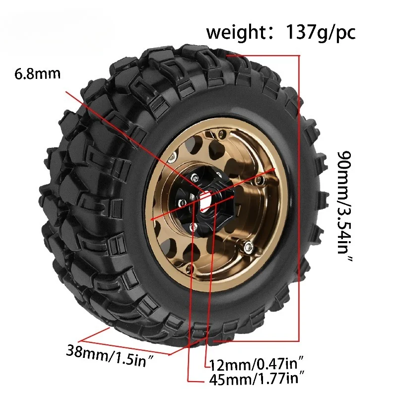 4pcs 1.9 Inch Beadlock RC Whee - Wheel Rim Rc ulasan dan harga