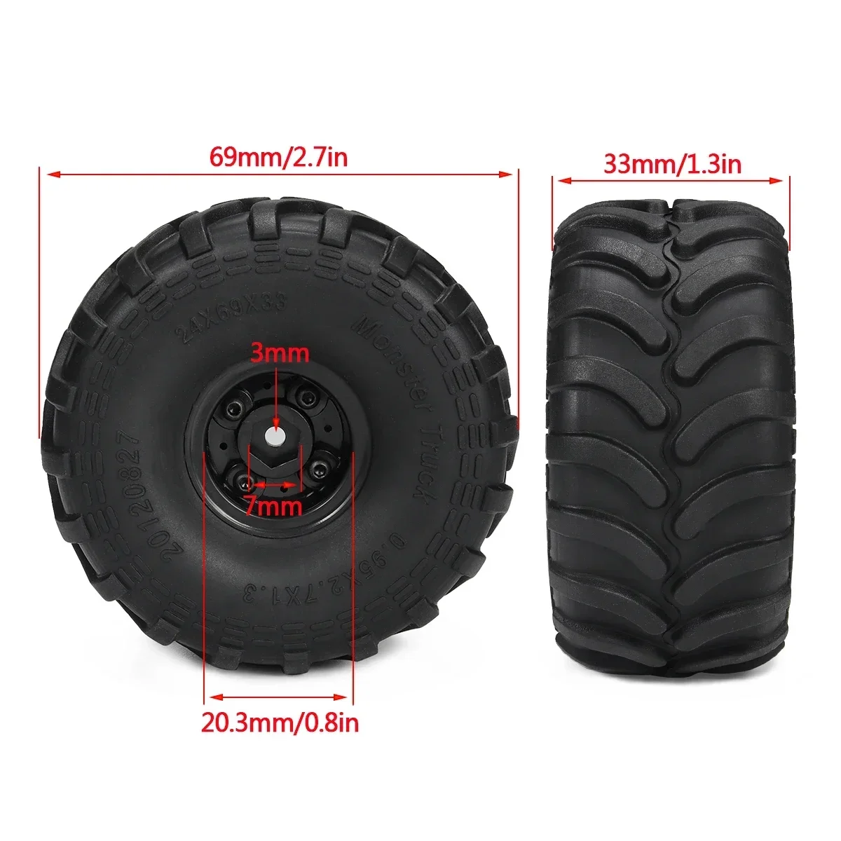 4 Buah Ban Truk Monster dengan - Wheel Rim Rc ulasan dan harga