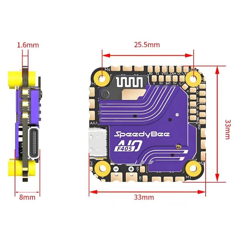SpeedyBee F405 AIO Flight Cont - Fpv Racing Quadcopter ulasan dan harga