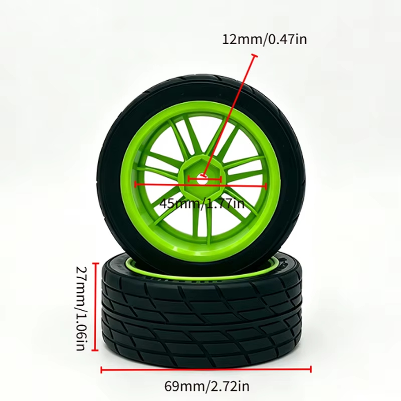 4Pcs Ban Karet Hex 12mm 1/10 R - Wheel Rim Rc ulasan dan harga